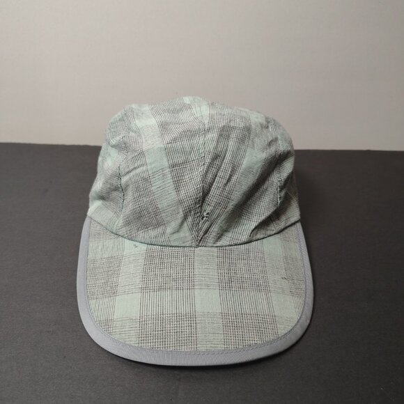 VINTAGE Patagonia Hat Cap Strap Back Long Bill Cotton Panel Plaid - Picture 1 of 11